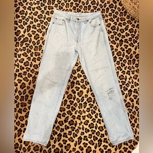 VINTAGE Bugle Boy Light Blue Distressed Men's Jeans 32x32